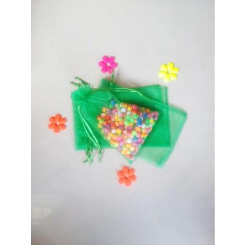 100pcs Grass green organza gift bags 20x30cm party bags for women event wed Drawstring bag Jewelry Display Bag diy accessories