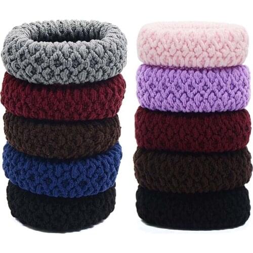 4PCS Hairdressing Tools Black Rubber Band Hair Ties/Rings/Ropes Gum Springs Ponytail Holders Hair Accessories Elastic Hair Band