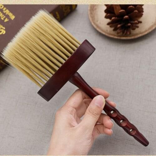 Neck Duster Brush with Long Handle, Ultra Soft and Gentle Hair Bristles - Barber Shop and Home Shaving Brush for Face and Neck