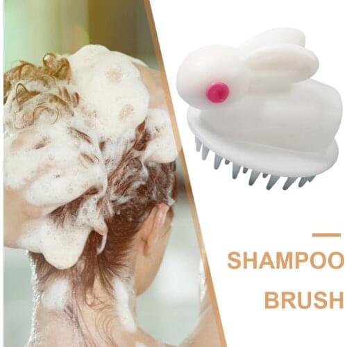 Silicone Head Scalp Massage Brush Handheld Shampoo Washing Styling Tool Barber Accessories Massage Wet Hair Comb for Adult Kids