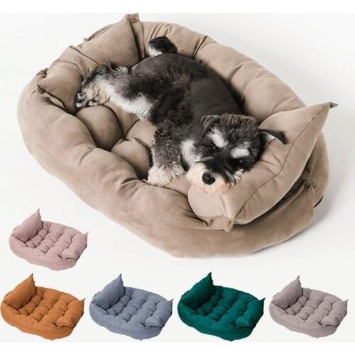 Super Soft Multifunctional Foldable Square Seat Cushion Pet Sofa Washable Dog Cushion Pet Supplies Small, Medium and Large Dogs