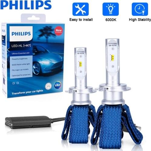 H4 H7 led Car Headlight bulbs Philips Ultinon Essential H8 H11 H16 9005 9006 9012 HIR2 HB3 HB4 12V 6000K White Auto fog light