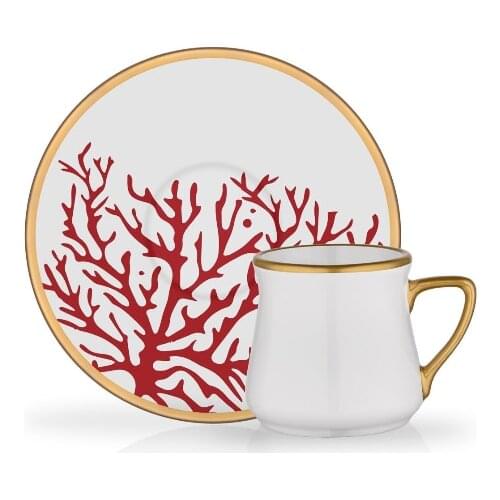 Laura 6'Lı Turkish Coffee Set modern design porcelain kitchen stylish catering presentation