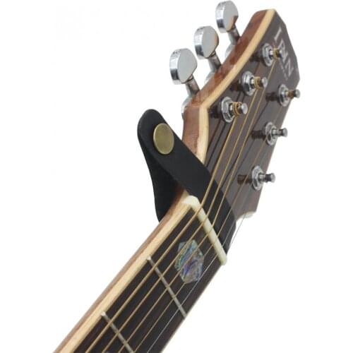 Universal Black Leather Guitar Strap Holder Button Safe Lock for Acoustic Electric Classic Guitar Bass
