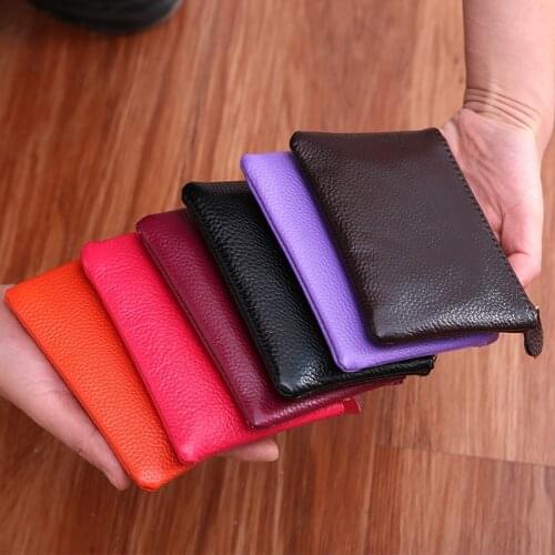 Full-Grain Leather Womens Mini Coin Purse Mens Leather Wallet Wallet Custom Small Wallet Factory Wholesale Coin Bag