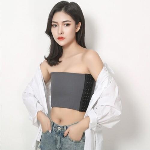 S-6XL Strapless Short Chest Binder Tomboy Trans Les FTM Strengthen Bandage Flat Breast Corset Shaper Vest Tank Tops Undershirt