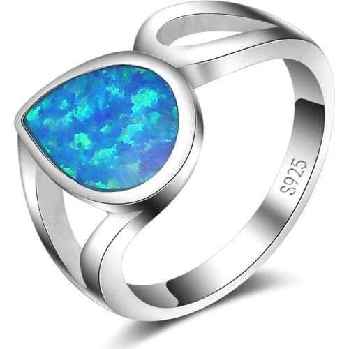 High Quality Drop Water 925 Sterling Silver Ring For Women Femme Wedding Band Fashion Jewelry Gift Cocktail Ring Anillos