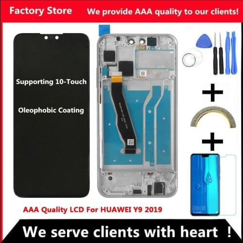 2340*1080 10-Touch AAA LCD For HUAWEI Y9 2019 Lcd With Frame Display Screen For HUAWEI Y9 2019 Screen JKM-LX1 JKM-LX2 LX3