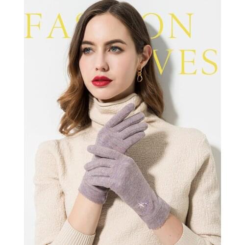 1PAIR Winter Women Gloves Warm Touch Screen Mittens Windproof Outdoor Glove Casual Fleece Lined Kintting Smartphone Glove WA 009