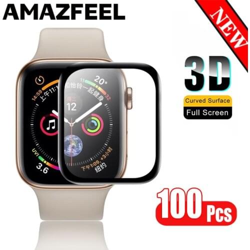 100Pcs/Pack 3D Films For Apple Watch Screen Protector 3D Cover Film For Apple Watch Series 6 5 4 SE 38MM 40MM 44MM 42MM Film