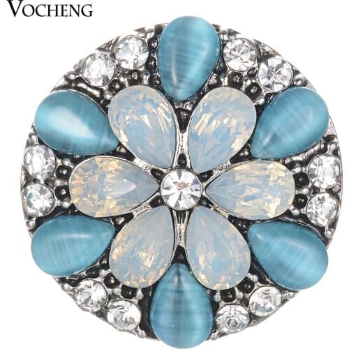 18mm Round Rhinestone Snap Button Jewelry Ginger Metal 18mm Snap Buttons fit Snap Bracelet Bangles Vn-2024