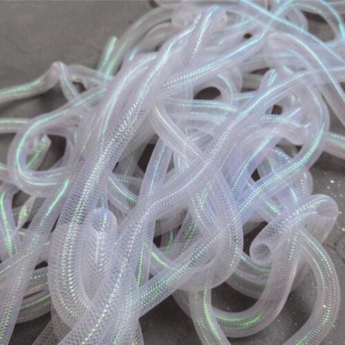 Elastic Tube Accessories White Green Reflection Free Twist Shap DIY Handmade Jewelry Wedding Artwork Decor Designer Fabric