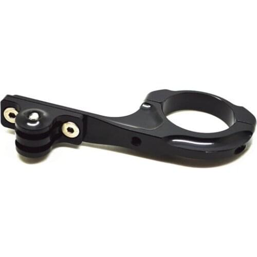 Aluminum Bike Handlebar Mount Bike Motorcycle Handlebar Mount Holder Roll Bar Mount Tube Clamp For Gopro 2/3/3+/4 5 6 7 8 Black