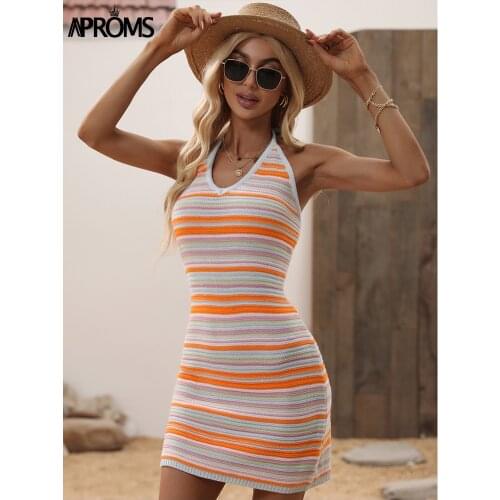 Летние трикотажные платья APROMS China At AliExpress