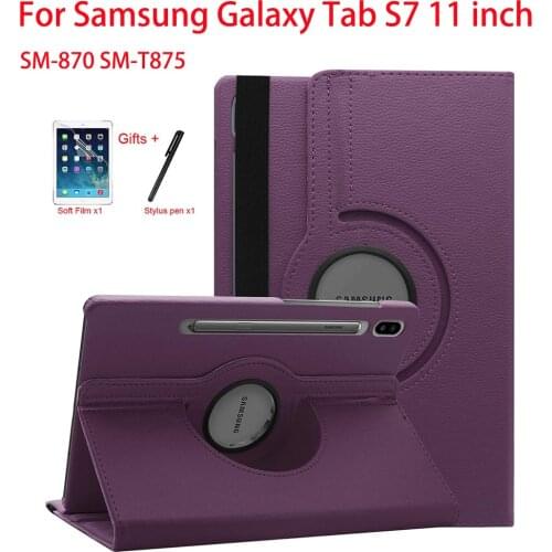 360 Rotating Smart Case For Samsung Galaxy Tab S7 11 inch SM-870 SM-T875 Tablet Case Bracket Fold Stand Flip Leather Cover