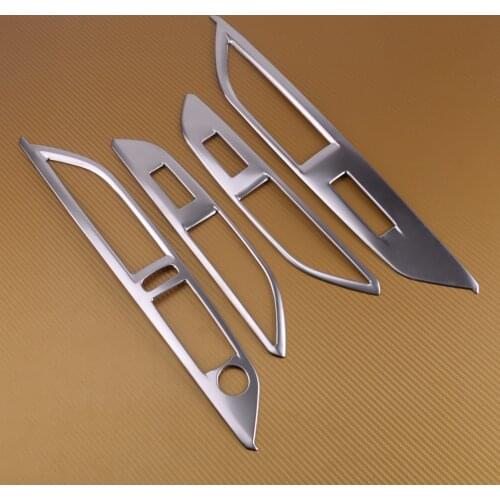 CITALL 4pcs Car Window Lift Switch Control Panel Frame Cover Trim Bezel Fit for Peugeot 3008 GT 5008 GT 2017 2018 Accessories