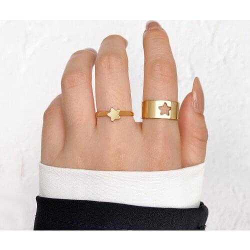 FNIO 2021 Airplane Couple Ring for Women Men Pilot & Flight Butterfly Dinosaur Shark Ring Wedding Set Aviation Lover Gift