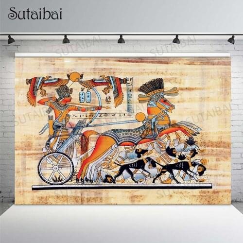 Ancient Egyptian Fresco Photography Backdrops Retro Color Wall Baby Kids Customized Portrait Photophone Photo Backgrounds Decor