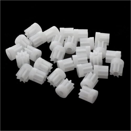 Hot Sale 30Pcs Gear 0.5 Modulus 8 Teeth Plastic Gear Cog for 2mm Toy Car Motor Shaft