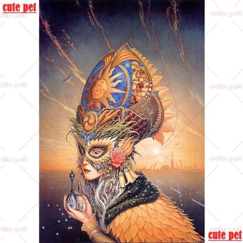 Full drill 5D square diamond painting DIY Fantasy woman diamond art pictures of rhinestone embroidery pattern cross stitch deco