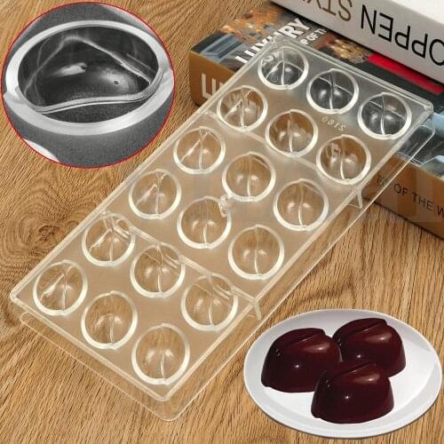 Coffee Bean Shaped Transparent Chocolate Mold Diy Handmade Candy Pc Mould Tool