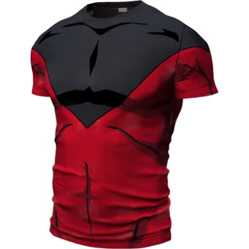 Harajuku Cosplay Anime character 3D Compressie Shirts Bodybuilding Unisex Korte Mouw Casual Japanse Anime Gym T Shirts Plus Size