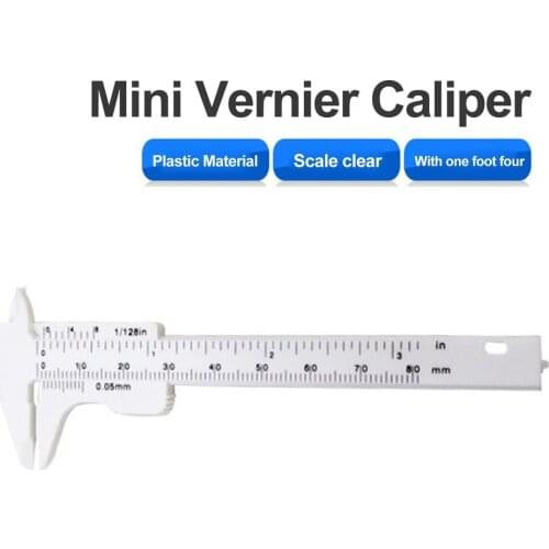 Mini Plastic Vernier Caliper Gauge Micrometer 80MM Mini Ruler Accurate Measurement Tools Standard Vernier Caliper