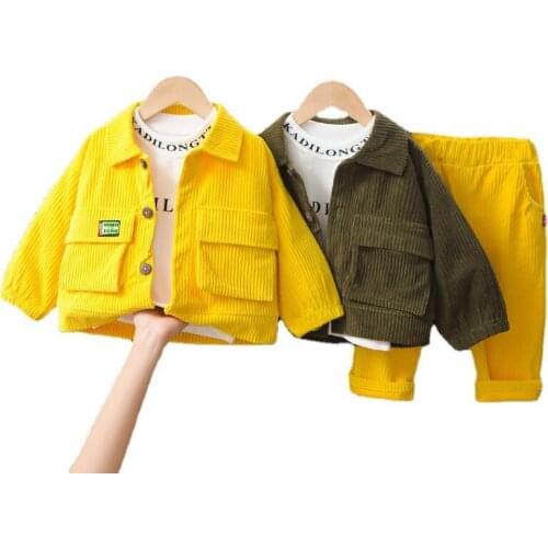 Fashion Spring Autumn Baby Boys Clothes New Children Cotton Casual Jacket T-Shirt Pants 3Pcs/set Infant Clothing Kids Tracksuits