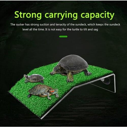 New Tortoise Climbing Platform Basking In The Back Turtle Cave Aquarium Fish Tank Turtle Simulation Lawn Terrace Climbing Greenl