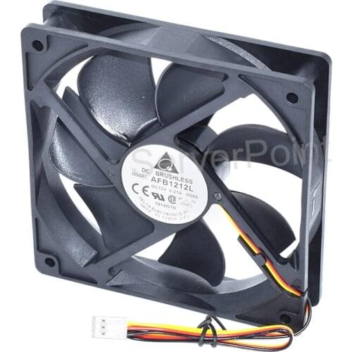 Genuine New AFB1212L 12V 0.21A 120X120X25mm 3-Pin DC Brushless Cooling Fan