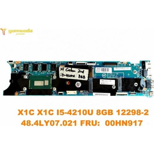 Original for Lenovo X1C laptop motherboard X1C X1C I5-4210U 8GB 12298-2 48.4LY07.021 FRU 00HN917 tested good free shipping