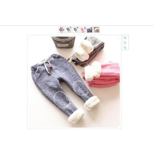 2016 autumn children casual trousers baby girls plus thick velvet pants kids girl winter warm tracksuit pants Childrens clothes