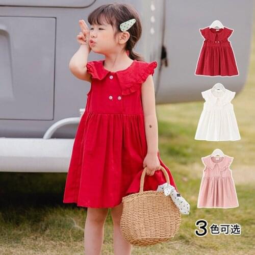 Baby Girls Dress Summer Kids Dresses for Girl Sleeveless Baby Girl Toddler Dress Casual Cotton Children Clothing CL398