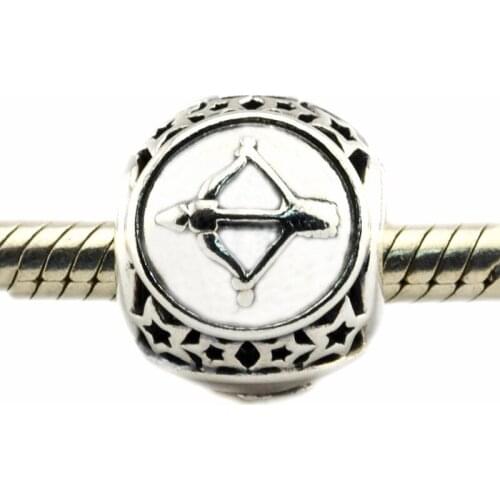 Authentic 925 Sterling Silver Sagittarius Star Sign Charms Beads for Jewelry Making Fits Original Bracelets Bangles Kralen