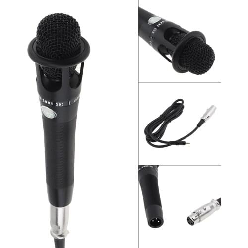 Profession E300 Microphone Metal Audio Cable Wired Condenser Microphone for Live/Recording/Chorus/Broadcasting/Lecture/Karaoke