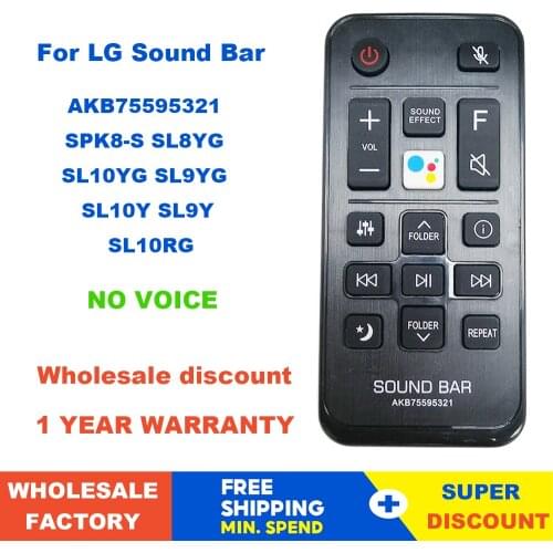 New Remote Control AKB75595321 use For LG SPK8-S SL8YG SL9Y SL9YG SL10Y SL10RG SL10YG Sound Bar copy