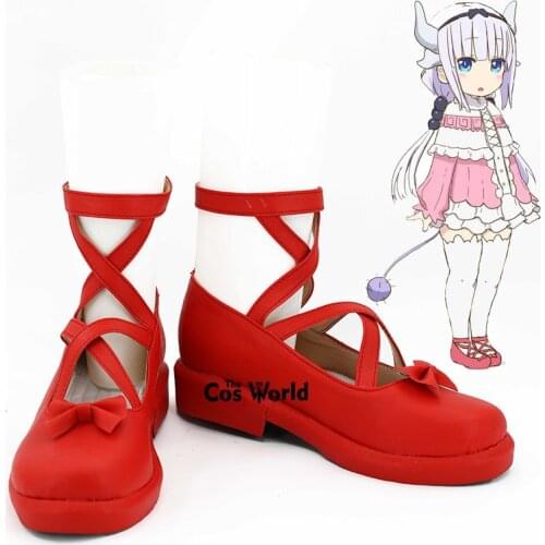 Miss Kobayashis Dragon Maid Kanna Kamui Anime Customize Cosplay Shoes Boots 3 Colors
