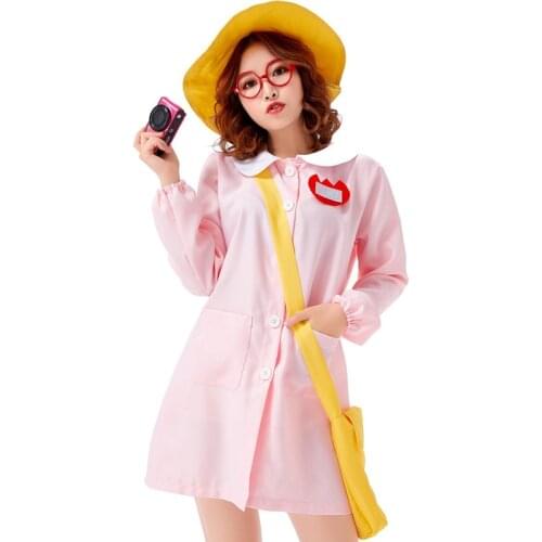 Loose Daily Casual Childcare Costume Cosplay Dress kindergarten Parent-child Costumes with Hat School Bag Micro Chapter
