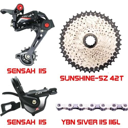 SENSAH CRX Pro 11 Speed bicycle derailleur 46t YBN X10 chain groupset bicycle accessories chains and cassett