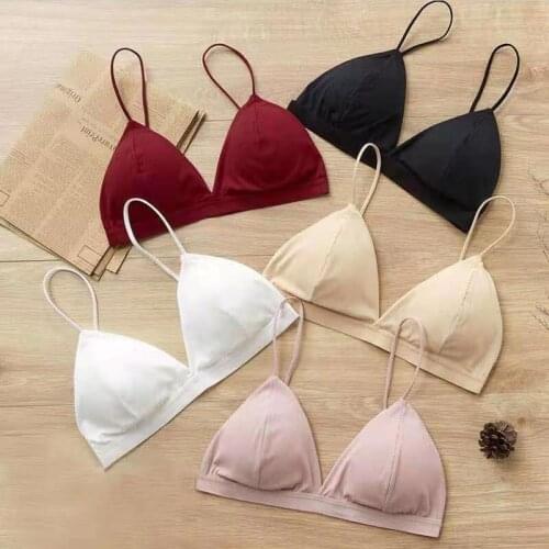 Ladies French Style Bralette Seamless Deep V Beauty Back Women Bras Thin Underwear Sexy Lingerie Female Soft Bras Black Hot Sell