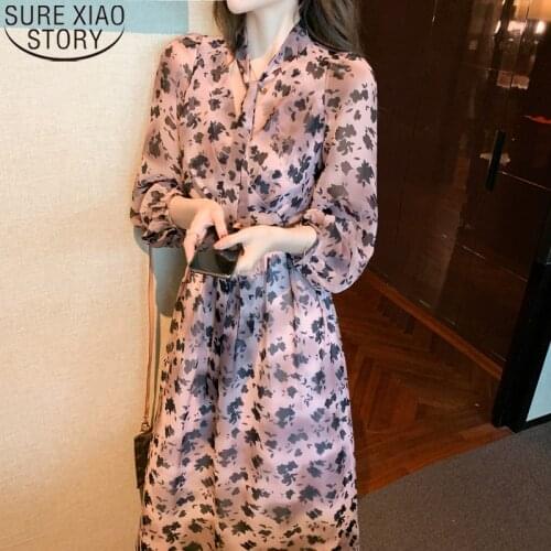 French Style Elegant Leopard Print Dress Vintage V-neck Long Dresses Women Spring 2021 New High Waist Long Dress Vestidos 13072