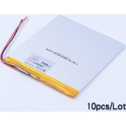 10pcs 3194105 3Lines 3.7V 4300mAh Rechargeable li-Polymer Li-ion Battery For Tablet PC safety power bank onda V80 plus