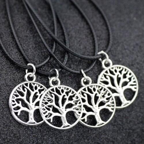 10pcs New Fashion Girl Womens lucky tree charms pendant necklace jewelry gift HJ13
