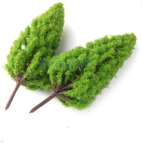 20pcs Tower Shaped Trees Model Train Scenery Landscape 1:50-400 Light Green