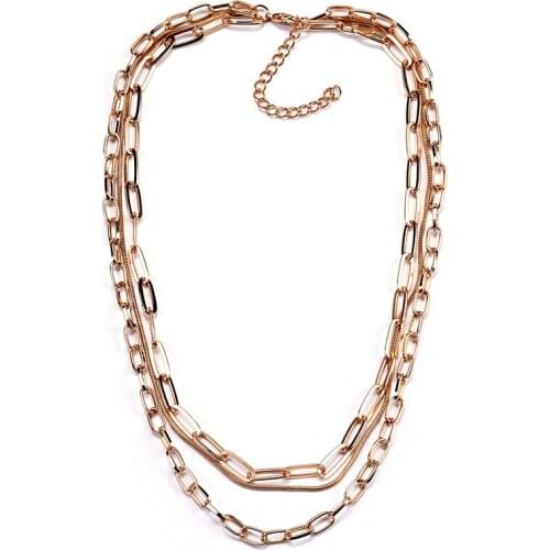 2020 New ZA Fashion Simple Gold Chain Choker Necklace Women Jewelry Luxury Hip Hop Punk Necklace Jewelry Female