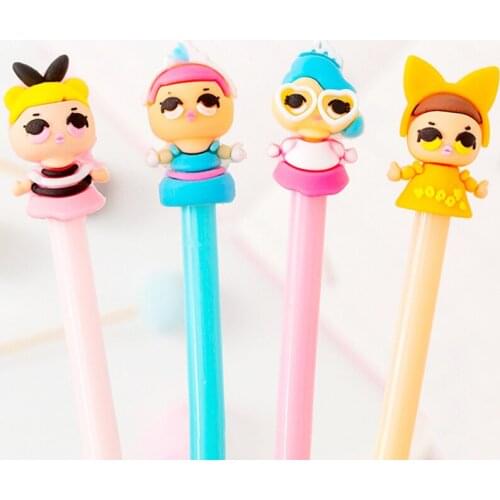 24Pc Pretty Kawaii Cute Princess Doll Gel Pens Funny School Rollerball Ballpoint Stationery Store Thing Stuff 2021 Girl Gift Kit