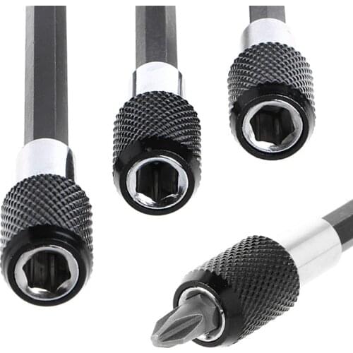 3 Pcs 1/4'' Hex Quick Release Screwdriver Bit Holder Extension Bar 60-150mm