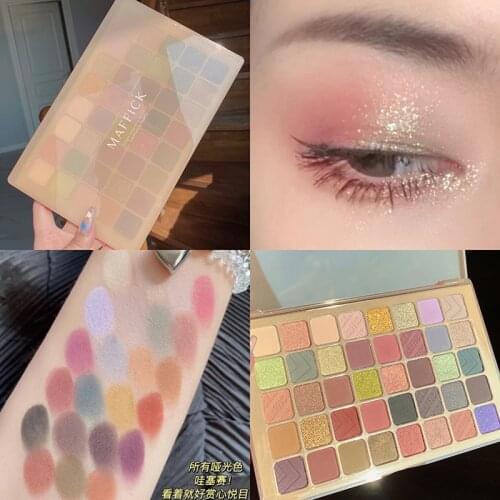 40 Color Glitter Shimmer Matte Eye Shadow Makeup Palette Shine Metallic Diamond Sparkling Duochrome Pigmented Eyeshadow Pallette