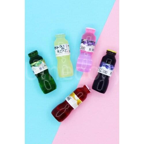 5PCS 1/12 Dollhouse Miniature Mini Juice Water Drinks Wine Bottle Modle Pretend Play Blyth BJD Doll Food Kitchen Toys