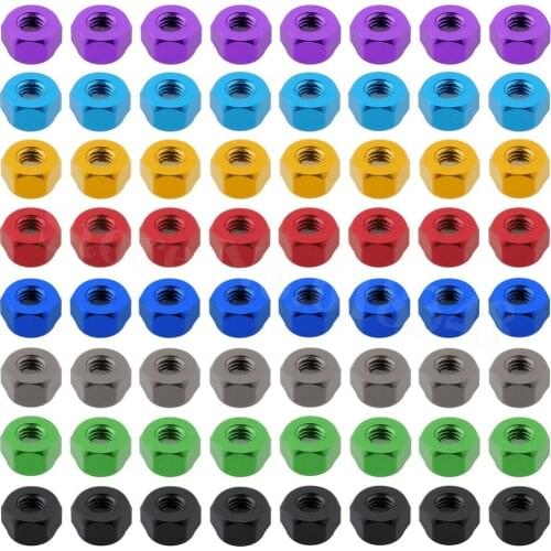 8Pcs/Lot RC Car Aluminum Lock Nuts M3 For 1/18 Scale Revel 24540 Scorch Hobbico Dromida BX/MT/SC4.18 Monster Truck